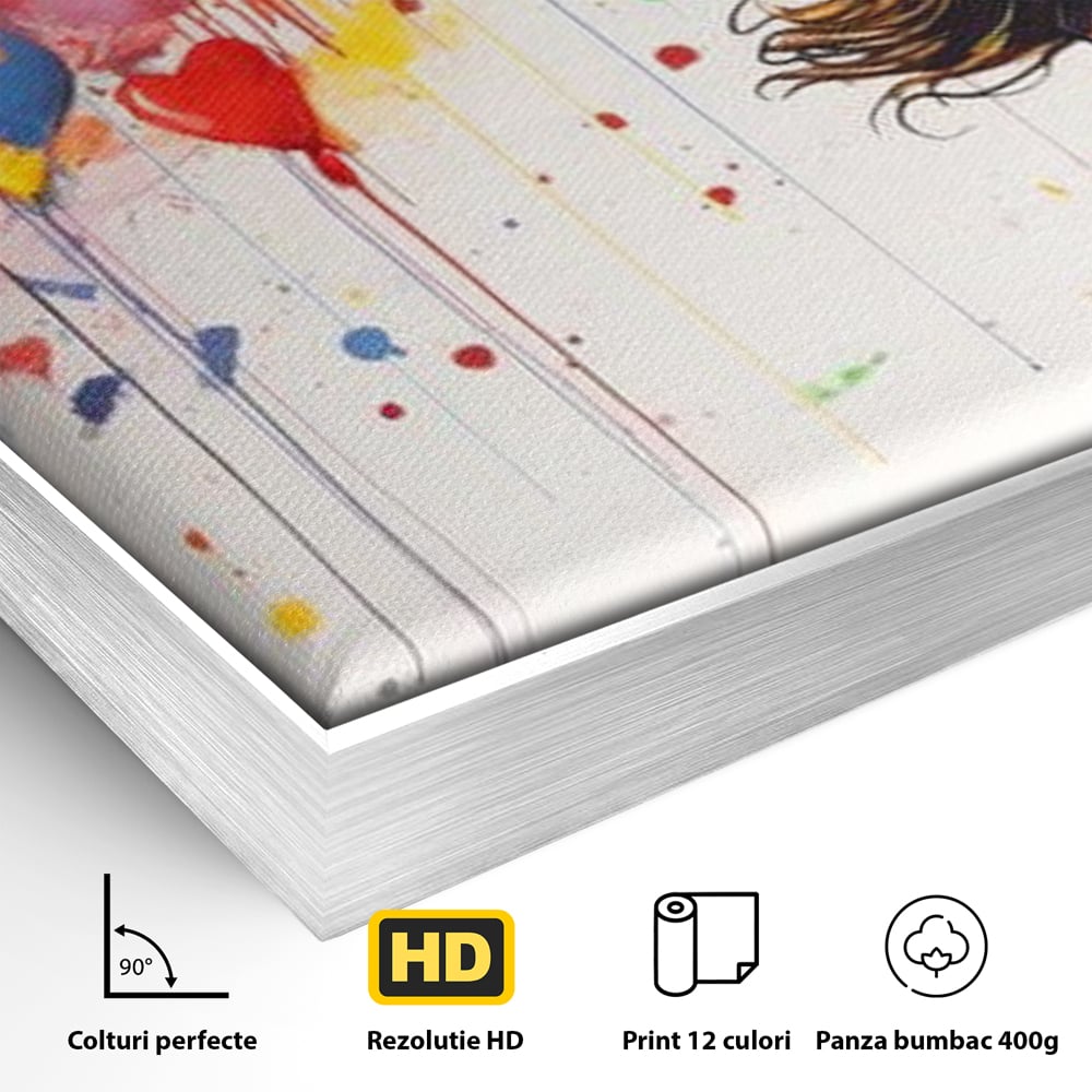 Leinwandbilder Premium LuxCanva® E1018, Herzen, die Wünsche tragen, Himmel, Herzen, Träume, Träume, Seele, Liebe, Wohnzimmer, leuchtende Farben