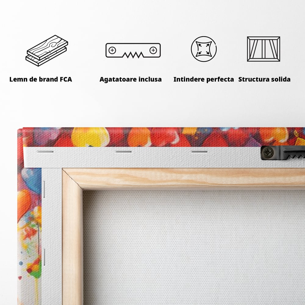 Leinwandbilder Premium LuxCanva® E1018, Herzen, die Wünsche tragen, Himmel, Herzen, Träume, Träume, Seele, Liebe, Wohnzimmer, leuchtende Farben