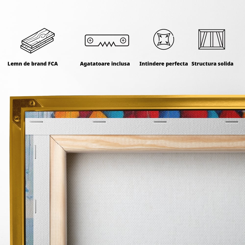 Tablou Canvas Premium LuxCanva® E1019, Inaltarea Inimilor spre Cer, Dor, Fir, Vise, Calatorie, Inimi, Living Room, Culori vibrante