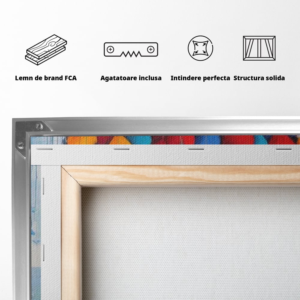 Tablou Canvas Premium LuxCanva® E1019, Inaltarea Inimilor spre Cer, Dor, Fir, Vise, Calatorie, Inimi, Living Room, Culori vibrante