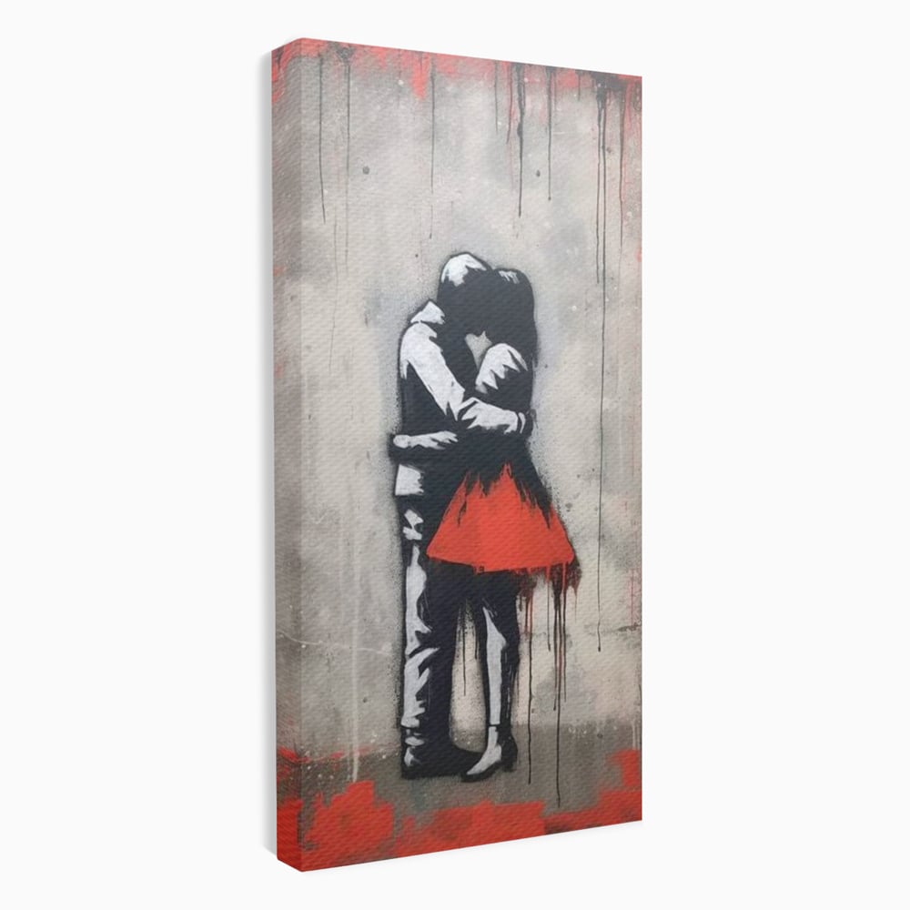 Tablou Canvas Premium LuxCanva® E1020, Un Moment pentru Eternitate , Imbratisare, Indragostiti, Pasiune, Tacere, Pace, Living Room, Culori vibrante