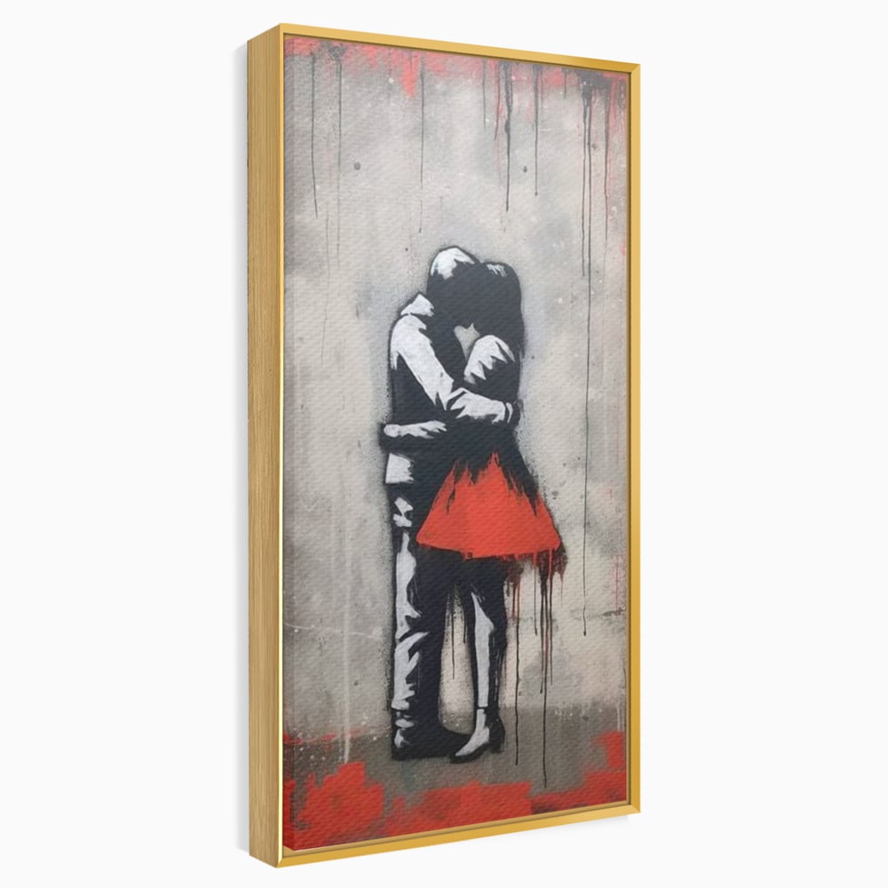 Tablou Canvas Premium LuxCanva® E1020, Un Moment pentru Eternitate , Imbratisare, Indragostiti, Pasiune, Tacere, Pace, Living Room, Culori vibrante
