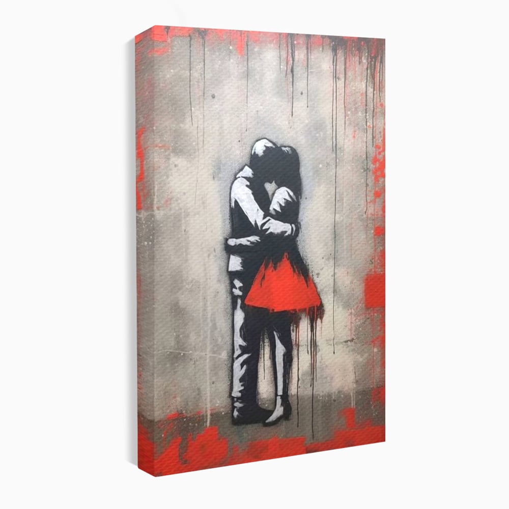 Tablou Canvas Premium LuxCanva® E1020, Un Moment pentru Eternitate , Imbratisare, Indragostiti, Pasiune, Tacere, Pace, Living Room, Culori vibrante