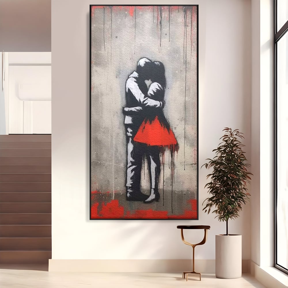 Tablou Canvas Premium LuxCanva® E1020, Un Moment pentru Eternitate , Imbratisare, Indragostiti, Pasiune, Tacere, Pace, Living Room, Culori vibrante