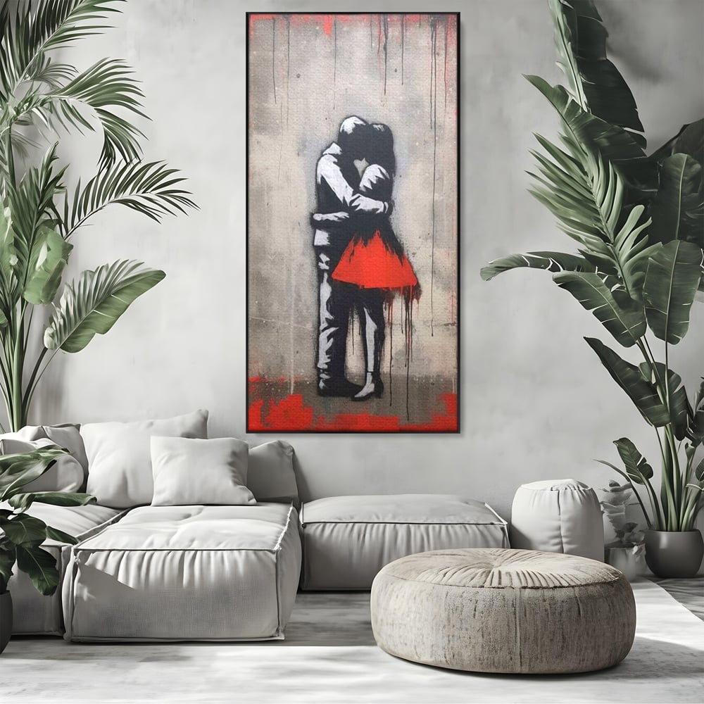 Tablou Canvas Premium LuxCanva® E1020, Un Moment pentru Eternitate , Imbratisare, Indragostiti, Pasiune, Tacere, Pace, Living Room, Culori vibrante