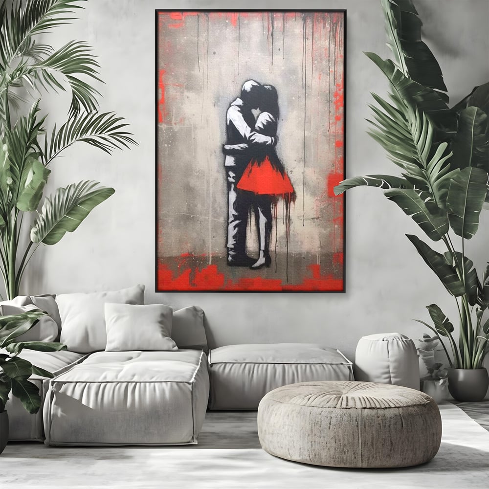 Tablou Canvas Premium LuxCanva® E1020, Un Moment pentru Eternitate , Imbratisare, Indragostiti, Pasiune, Tacere, Pace, Living Room, Culori vibrante