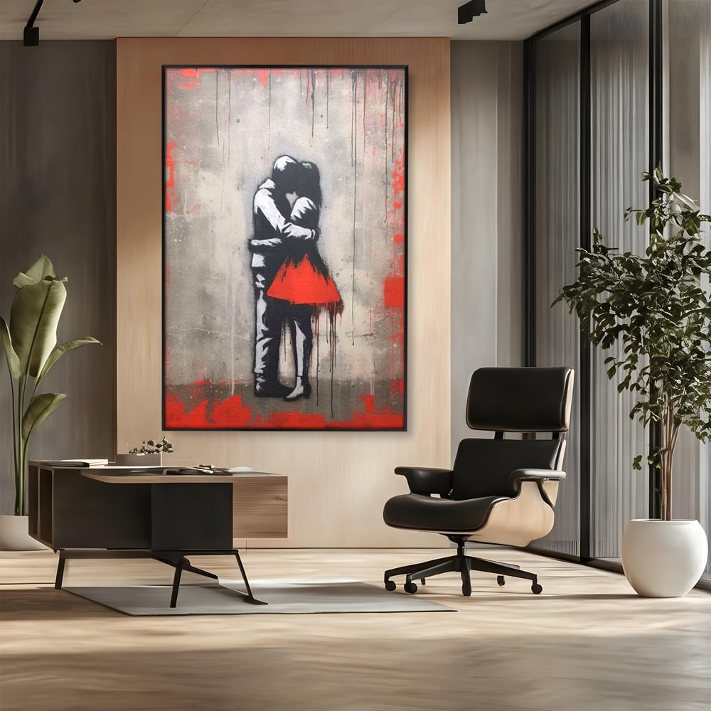 Tablou Canvas Premium LuxCanva® E1020, Un Moment pentru Eternitate , Imbratisare, Indragostiti, Pasiune, Tacere, Pace, Living Room, Culori vibrante