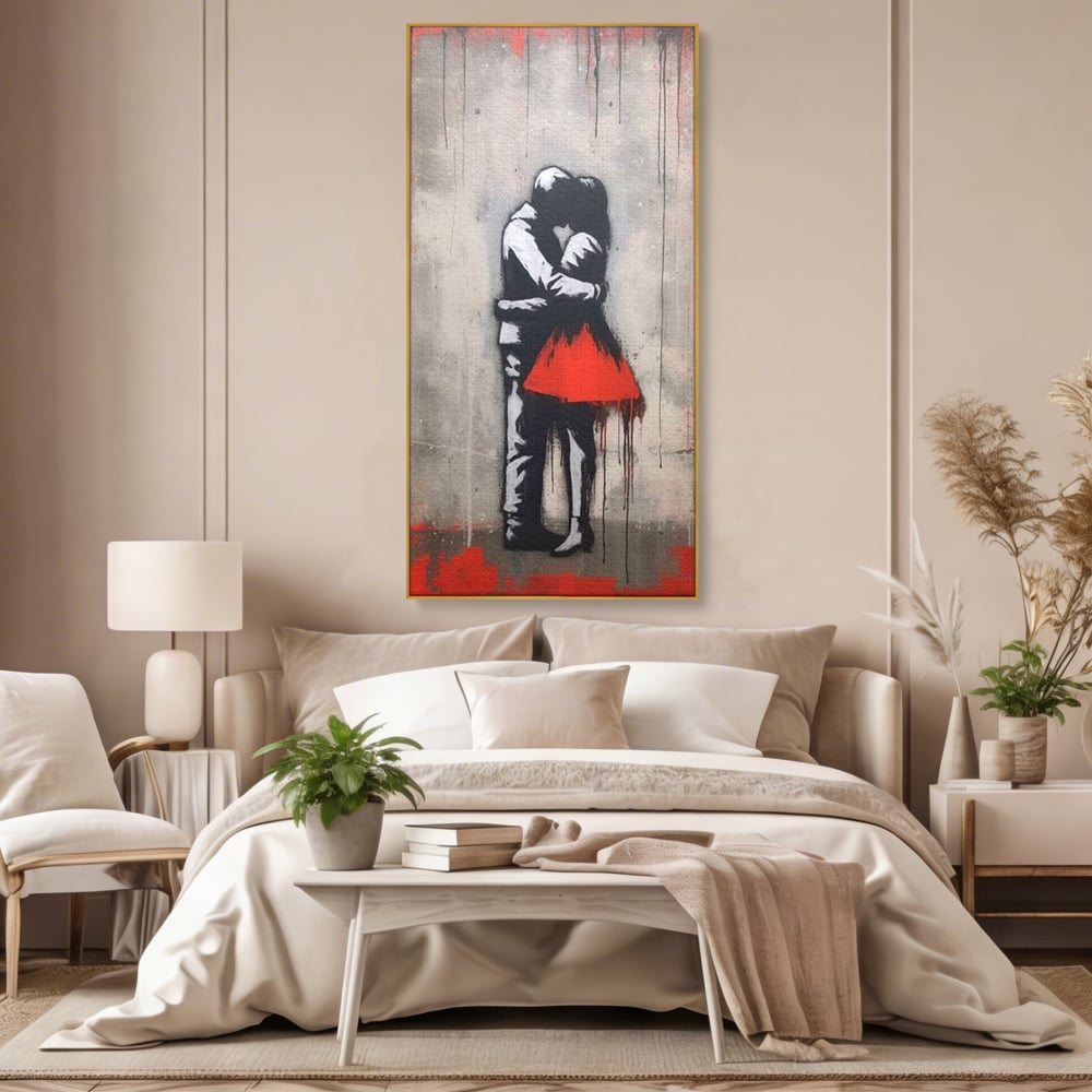 Tablou Canvas Premium LuxCanva® E1020, Un Moment pentru Eternitate , Imbratisare, Indragostiti, Pasiune, Tacere, Pace, Living Room, Culori vibrante