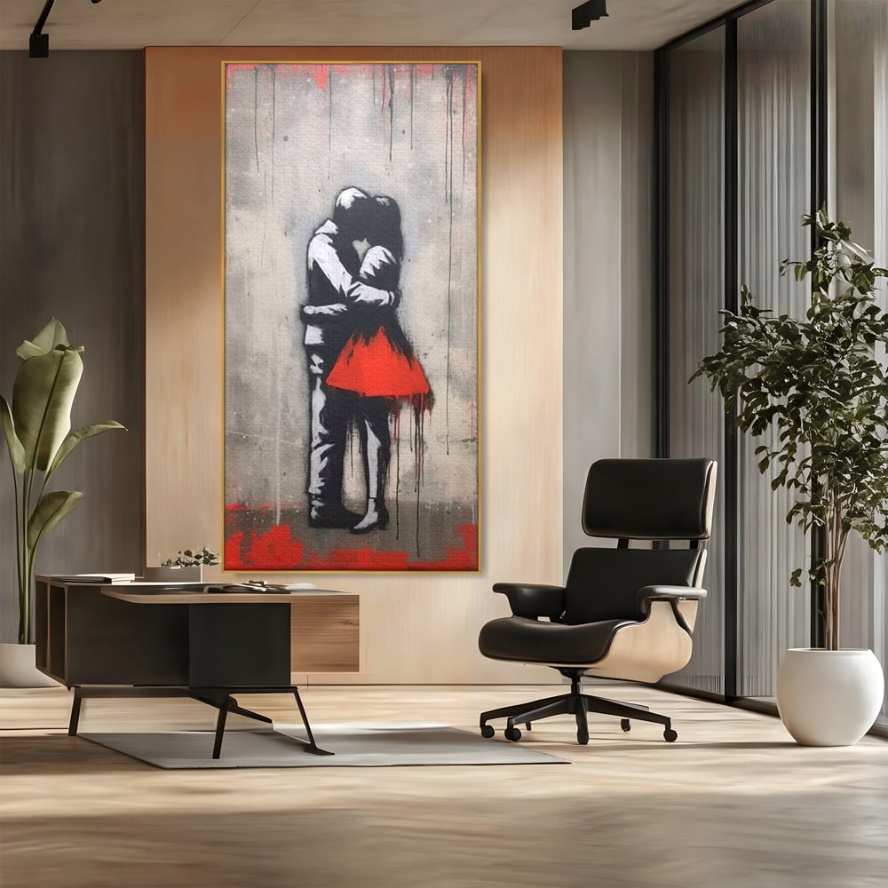 Tablou Canvas Premium LuxCanva® E1020, Un Moment pentru Eternitate , Imbratisare, Indragostiti, Pasiune, Tacere, Pace, Living Room, Culori vibrante