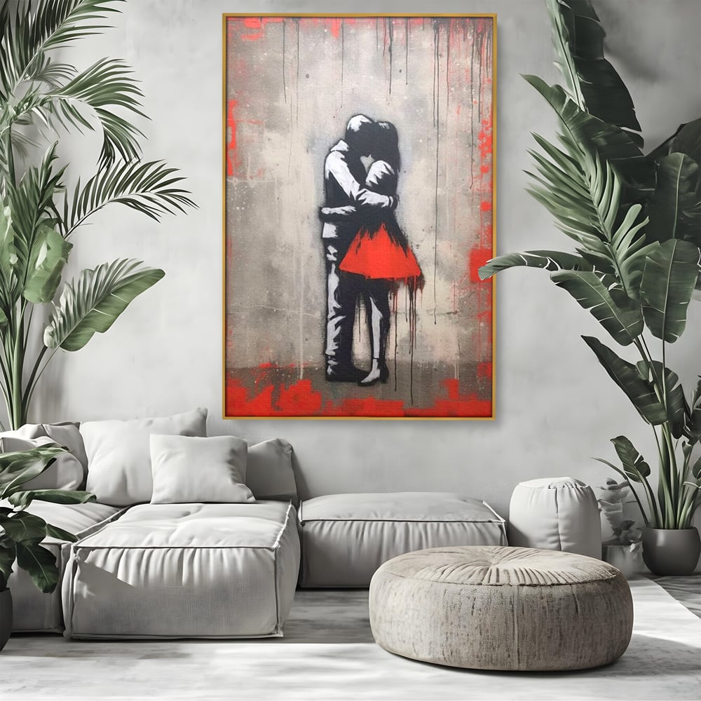 Tablou Canvas Premium LuxCanva® E1020, Un Moment pentru Eternitate , Imbratisare, Indragostiti, Pasiune, Tacere, Pace, Living Room, Culori vibrante
