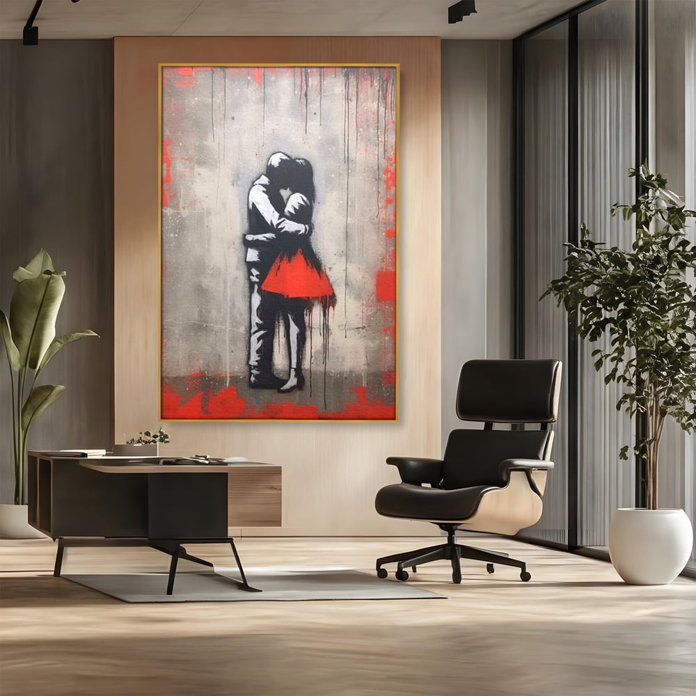 Tablou Canvas Premium LuxCanva® E1020, Un Moment pentru Eternitate , Imbratisare, Indragostiti, Pasiune, Tacere, Pace, Living Room, Culori vibrante