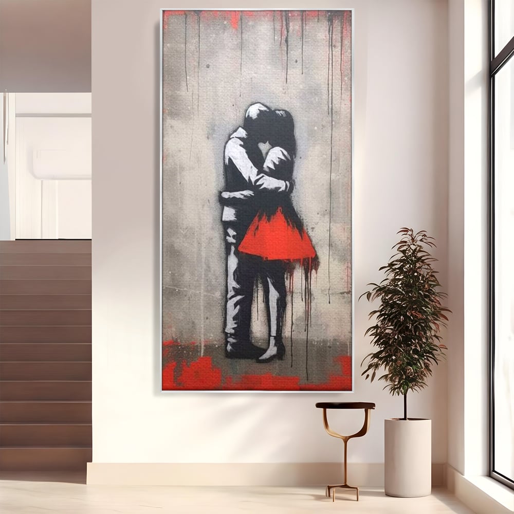 Tablou Canvas Premium LuxCanva® E1020, Un Moment pentru Eternitate , Imbratisare, Indragostiti, Pasiune, Tacere, Pace, Living Room, Culori vibrante