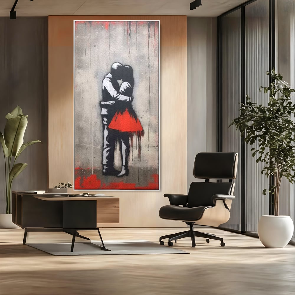 Tablou Canvas Premium LuxCanva® E1020, Un Moment pentru Eternitate , Imbratisare, Indragostiti, Pasiune, Tacere, Pace, Living Room, Culori vibrante