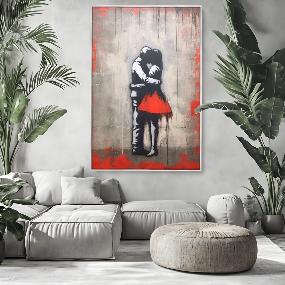 Tablou Canvas Premium LuxCanva® E1020, Un Moment pentru Eternitate , Imbratisare, Indragostiti, Pasiune, Tacere, Pace, Living Room, Culori vibrante