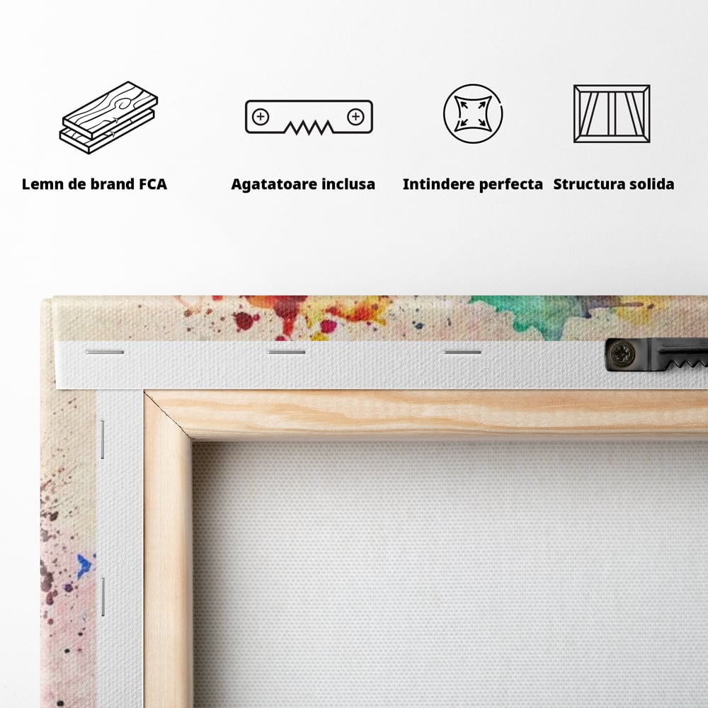 Tablou Canvas Premium LuxCanva® E1025, Suflet Pictat, Arta, Exprimare, Artistica, Inima, Emotie, Living Room, Culori vibrante