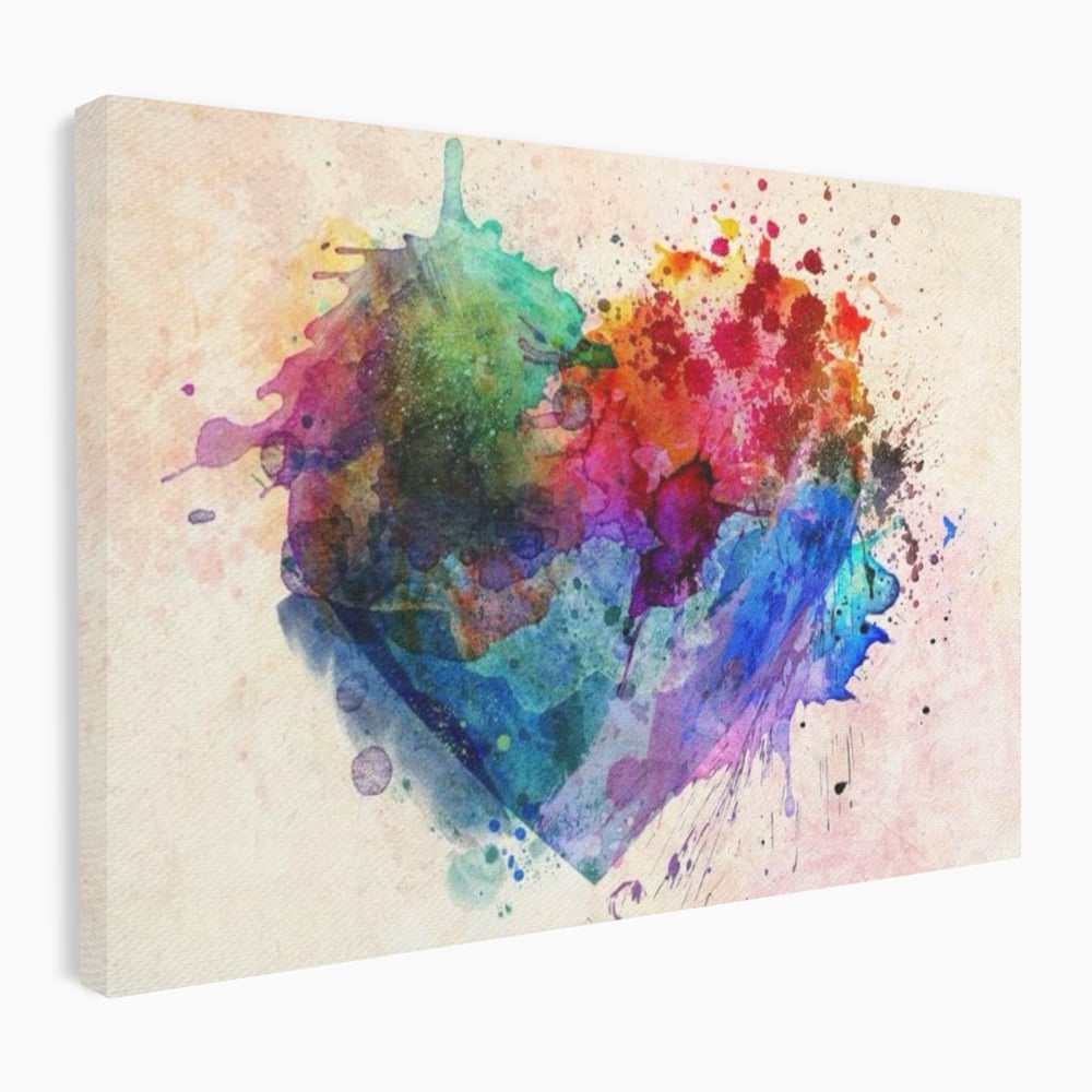 Tablou Canvas Premium LuxCanva® E1025, Suflet Pictat, Arta, Exprimare, Artistica, Inima, Emotie, Living Room, Culori vibrante