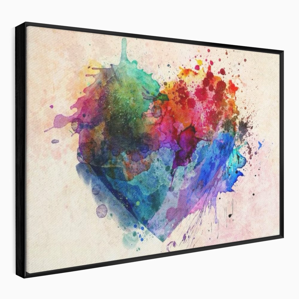 Tablou Canvas Premium LuxCanva® E1025, Suflet Pictat, Arta, Exprimare, Artistica, Inima, Emotie, Living Room, Culori vibrante