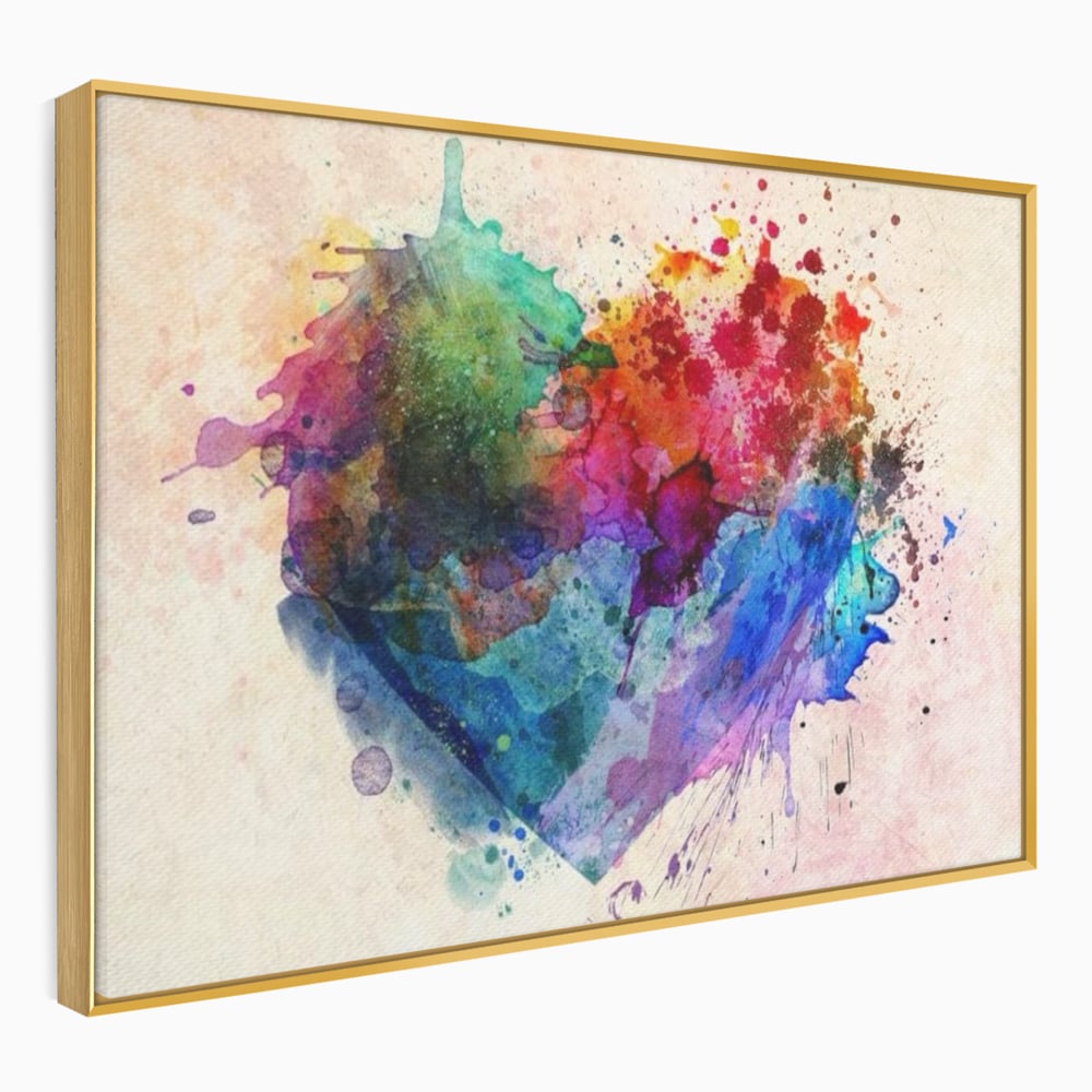 Tablou Canvas Premium LuxCanva® E1025, Suflet Pictat, Arta, Exprimare, Artistica, Inima, Emotie, Living Room, Culori vibrante