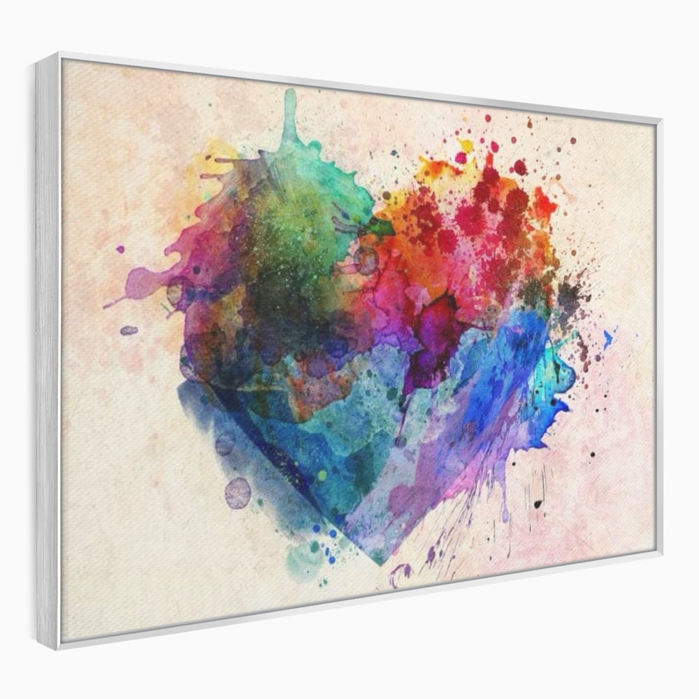 Tablou Canvas Premium LuxCanva® E1025, Suflet Pictat, Arta, Exprimare, Artistica, Inima, Emotie, Living Room, Culori vibrante