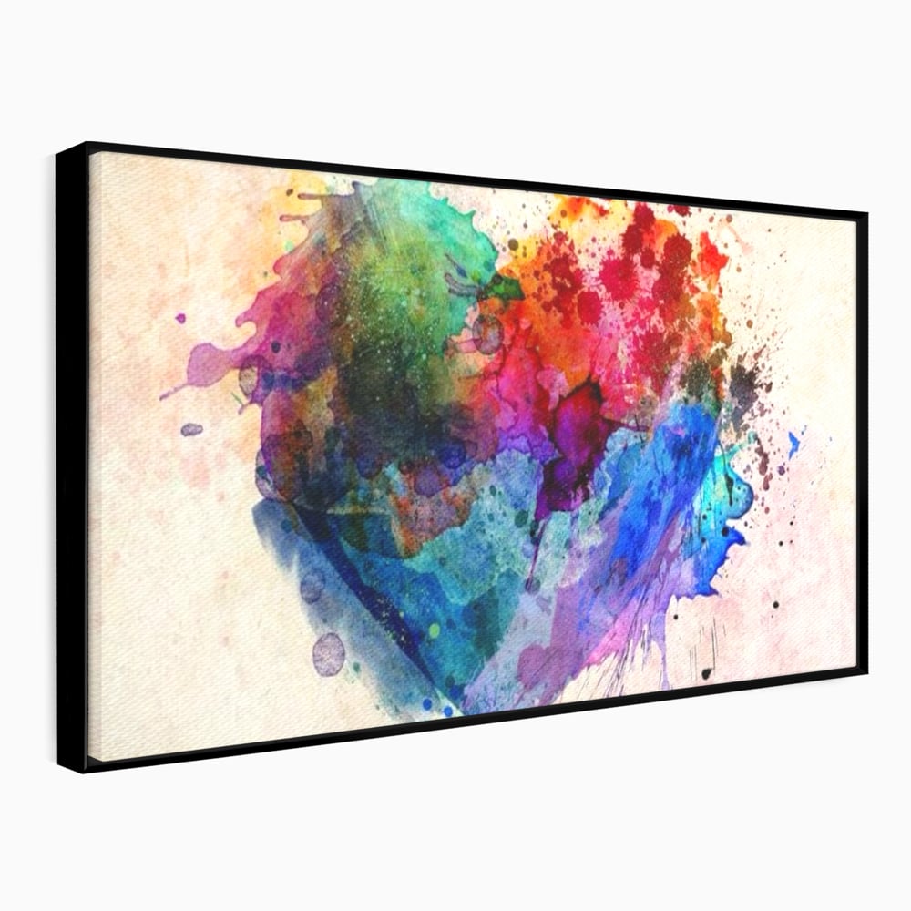 Tablou Canvas Premium LuxCanva® E1025, Suflet Pictat, Arta, Exprimare, Artistica, Inima, Emotie, Living Room, Culori vibrante