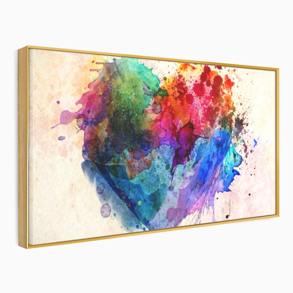 Tablou Canvas Premium LuxCanva® E1025, Suflet Pictat, Arta, Exprimare, Artistica, Inima, Emotie, Living Room, Culori vibrante