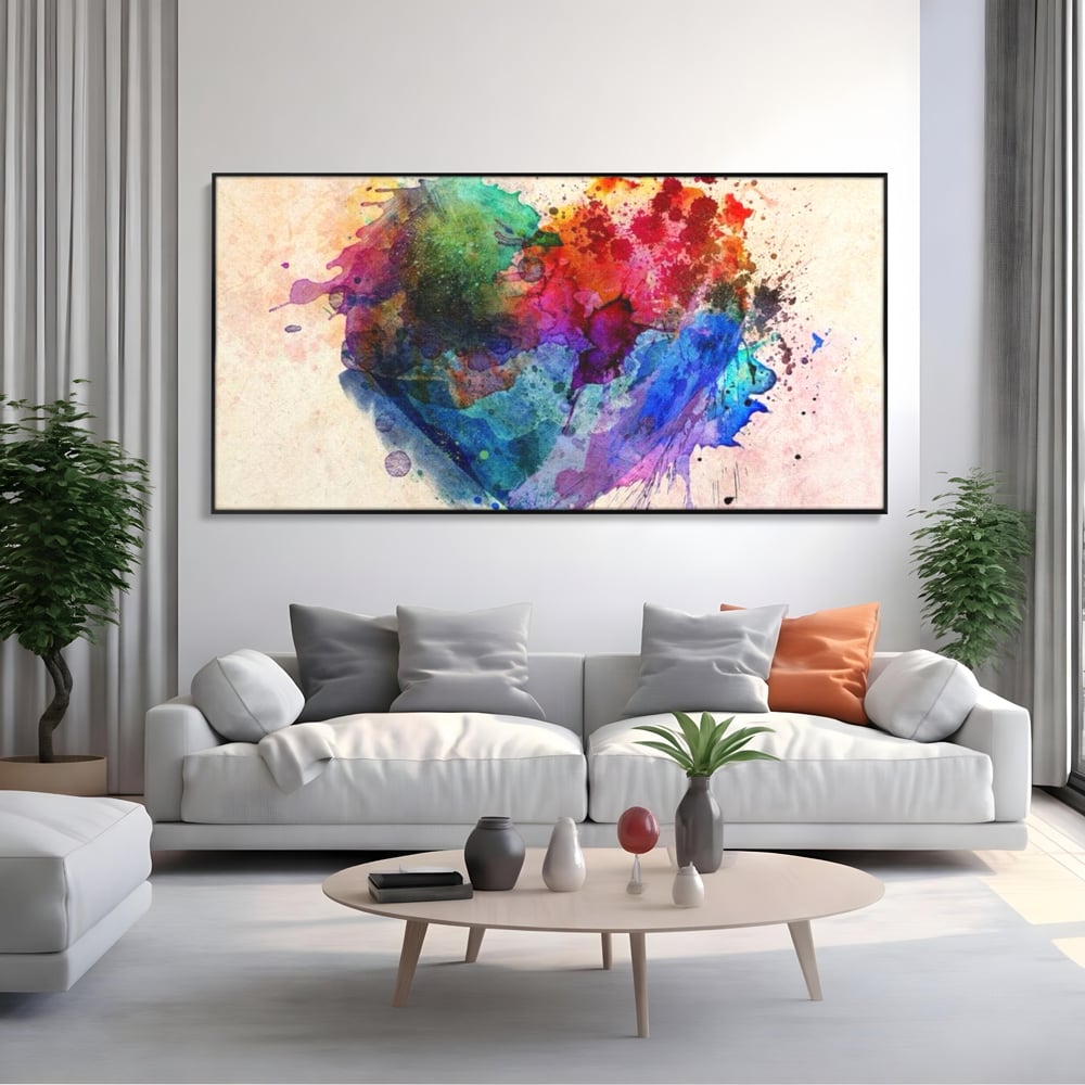Tablou Canvas Premium LuxCanva® E1025, Suflet Pictat, Arta, Exprimare, Artistica, Inima, Emotie, Living Room, Culori vibrante