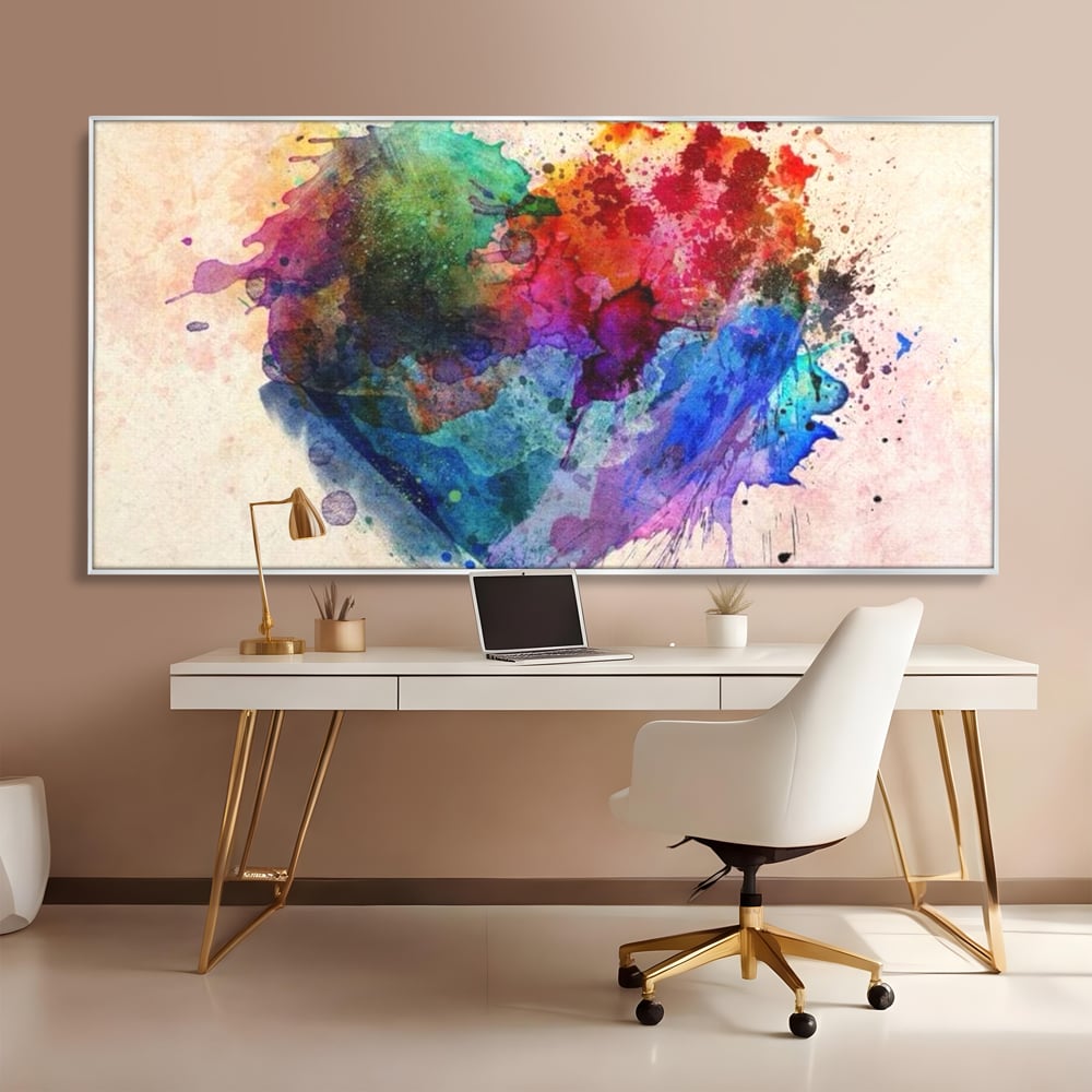 Tablou Canvas Premium LuxCanva® E1025, Suflet Pictat, Arta, Exprimare, Artistica, Inima, Emotie, Living Room, Culori vibrante