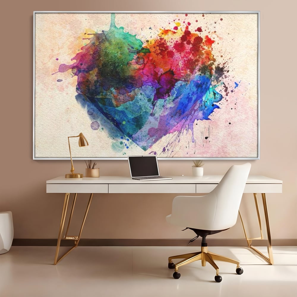 Tablou Canvas Premium LuxCanva® E1025, Suflet Pictat, Arta, Exprimare, Artistica, Inima, Emotie, Living Room, Culori vibrante