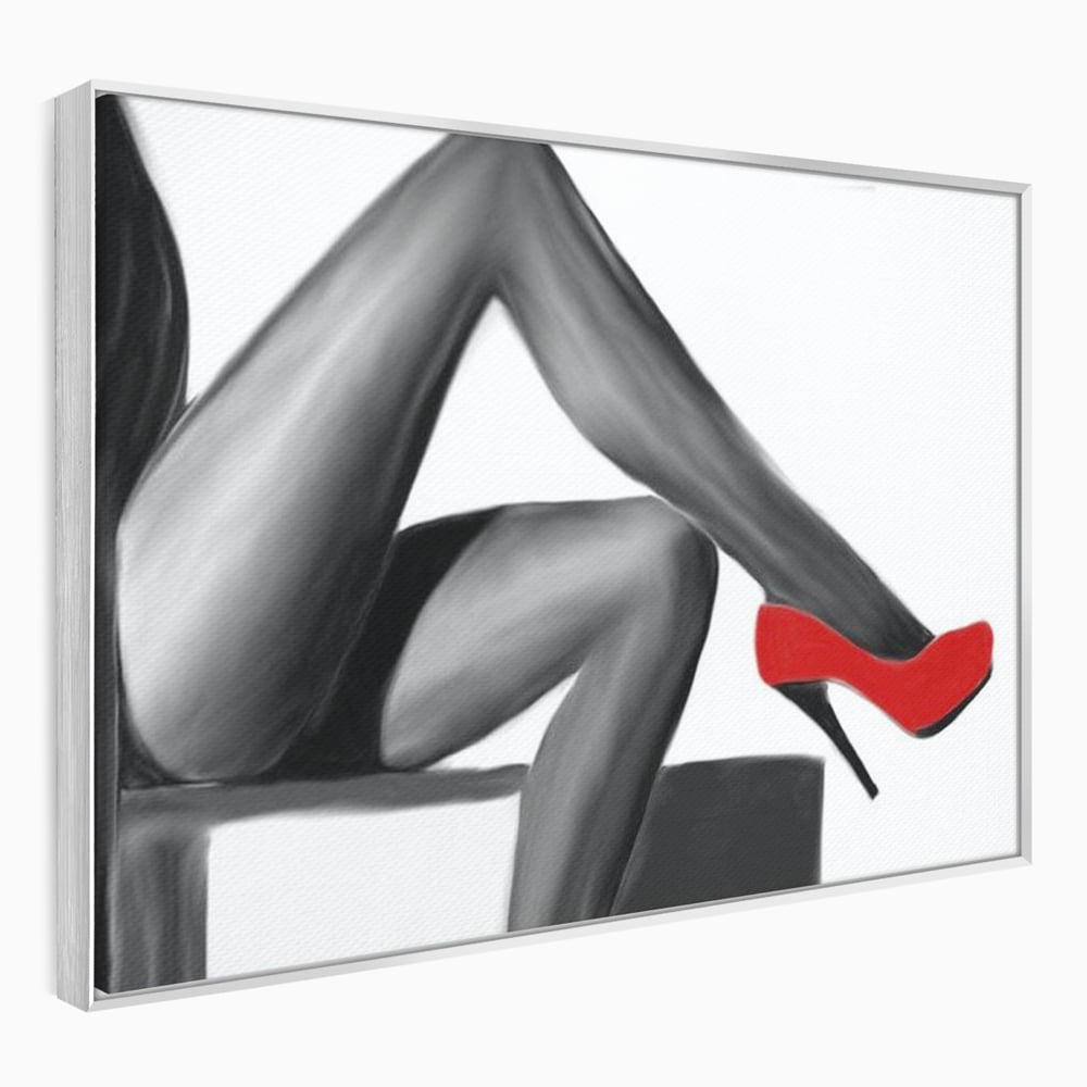 Tablou Canvas Premium LuxCanva® E1026, Stiletto Rosu, Pantofi, Tocuri, Feminitate, Seductie, Femeie, Living Room, Culori vibrante