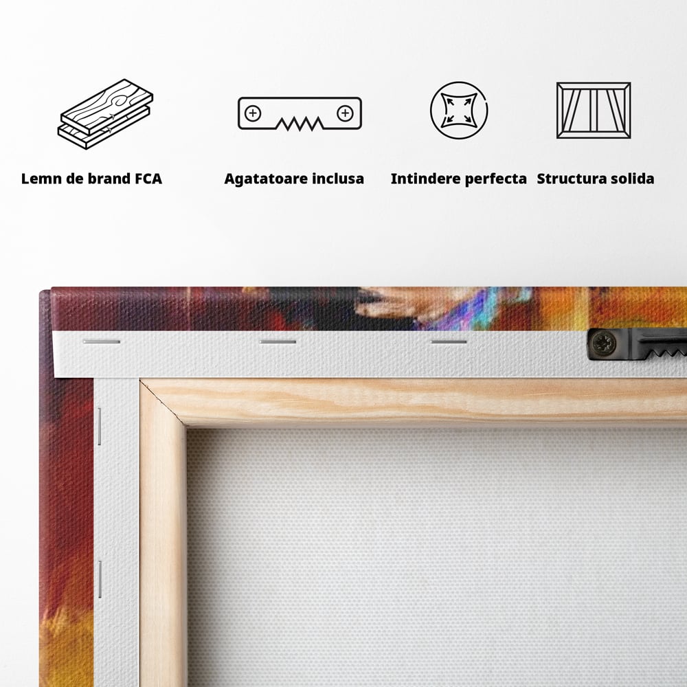 Tablou Canvas Premium LuxCanva® E1031, Focul Tangoului, Ritm, Dans, Pasional, Scena, Emotional, Living Room, Culori vibrante