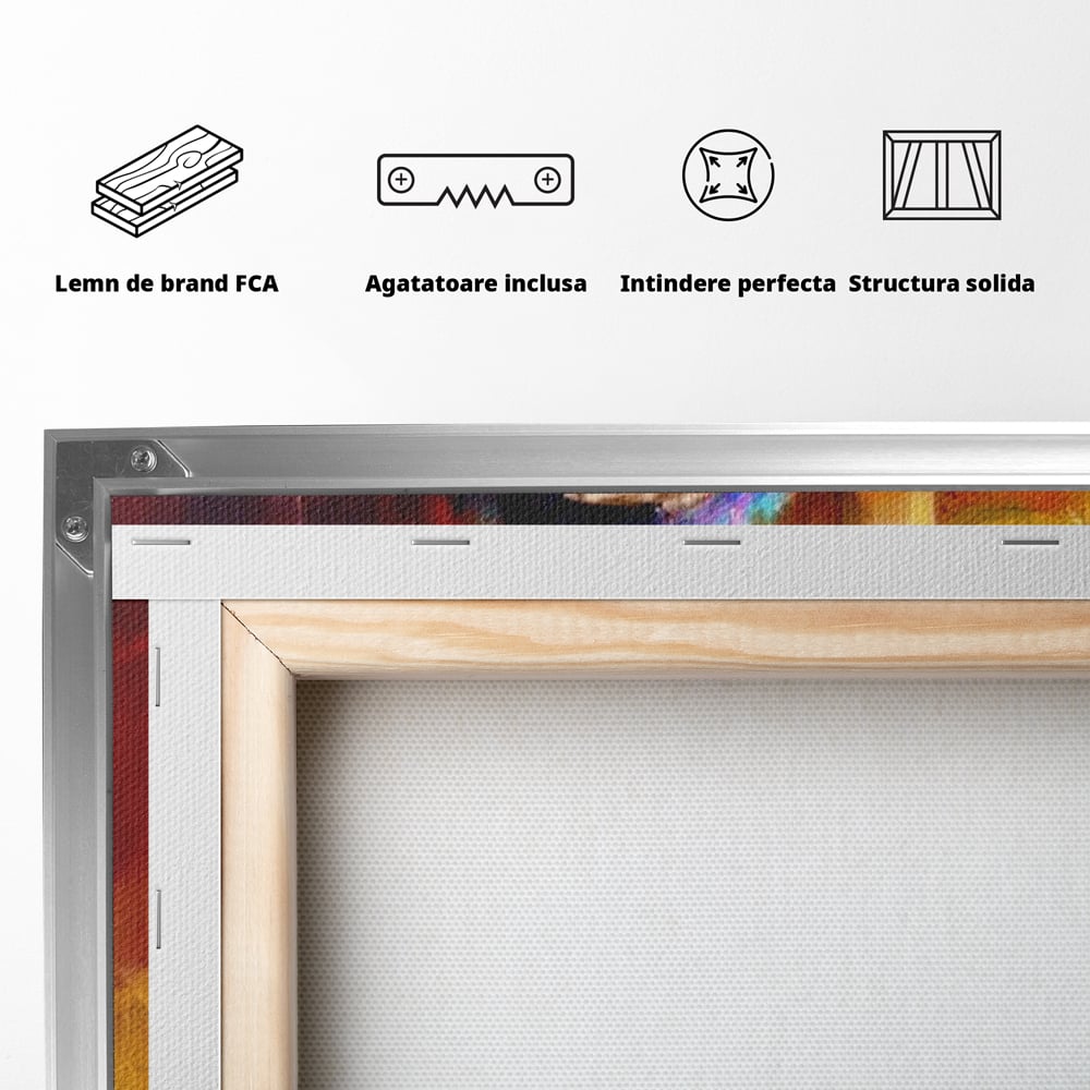 Tablou Canvas Premium LuxCanva® E1031, Focul Tangoului, Ritm, Dans, Pasional, Scena, Emotional, Living Room, Culori vibrante