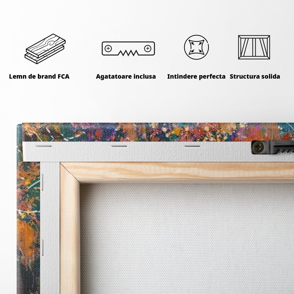 Tablou Canvas Premium LuxCanva® E1034, Tindandu-se de Mana in Parc, Toamna, Ruginiu, Natura, Parc, Cuplu, Living Room, Culori vibrante