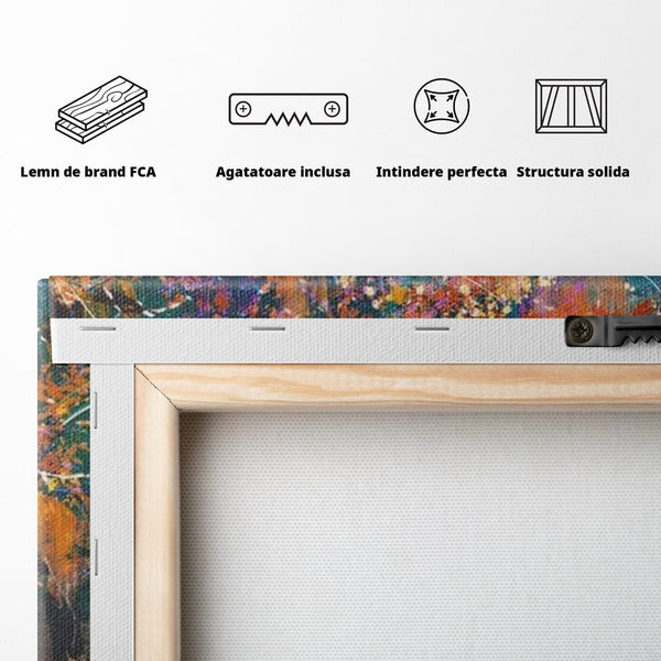 Tablou Canvas Premium LuxCanva® E1034, Tindandu-se de Mana in Parc, Toamna, Ruginiu, Natura, Parc, Cuplu, Living Room, Culori vibrante