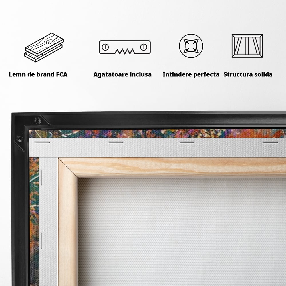 Tablou Canvas Premium LuxCanva® E1034, Tindandu-se de Mana in Parc, Toamna, Ruginiu, Natura, Parc, Cuplu, Living Room, Culori vibrante