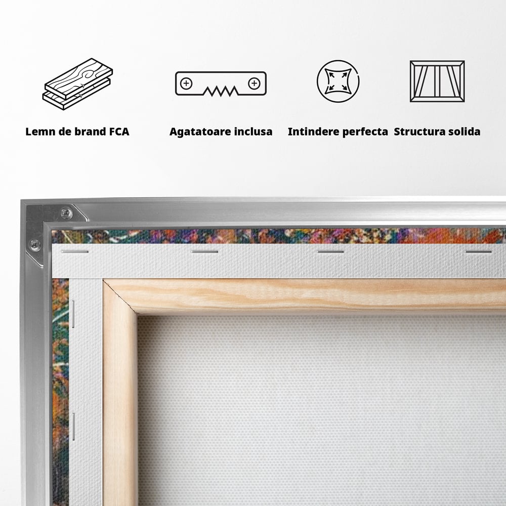 Tablou Canvas Premium LuxCanva® E1034, Tindandu-se de Mana in Parc, Toamna, Ruginiu, Natura, Parc, Cuplu, Living Room, Culori vibrante