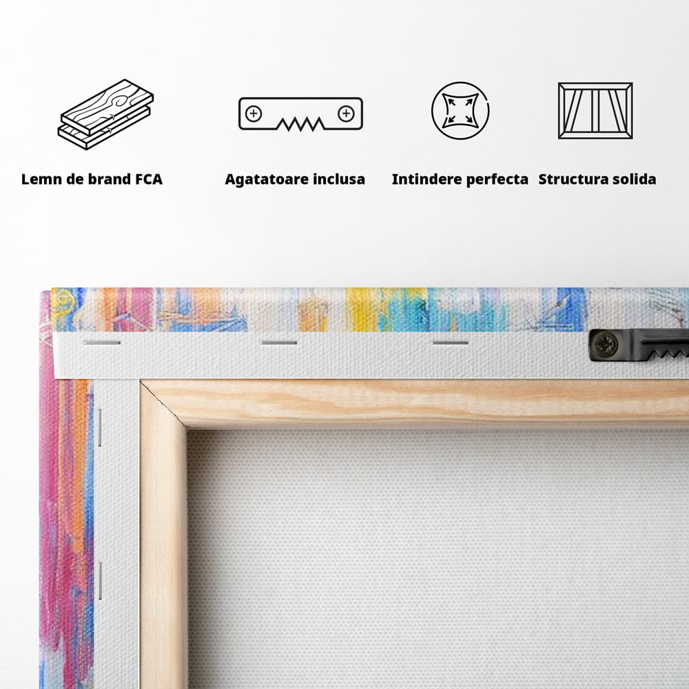 Tablou Canvas Premium LuxCanva® E1035, Ploaie Romantica, Colorit, Ploaie, Imbratisare, Armonie, Comunicare, Living Room, Culori vibrante
