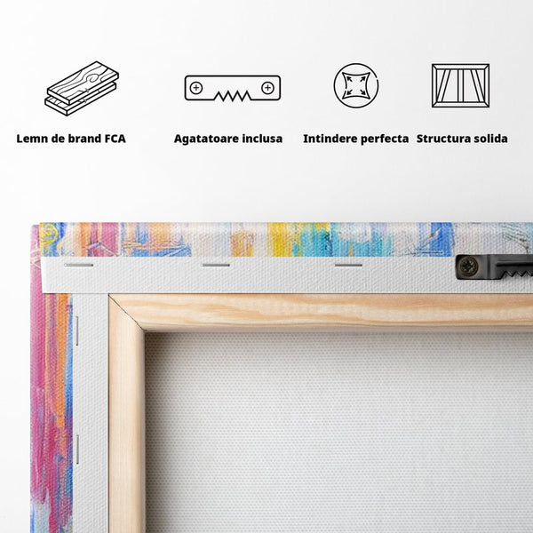 Tablou Canvas Premium LuxCanva® E1035, Ploaie Romantica, Colorit, Ploaie, Imbratisare, Armonie, Comunicare, Living Room, Culori vibrante