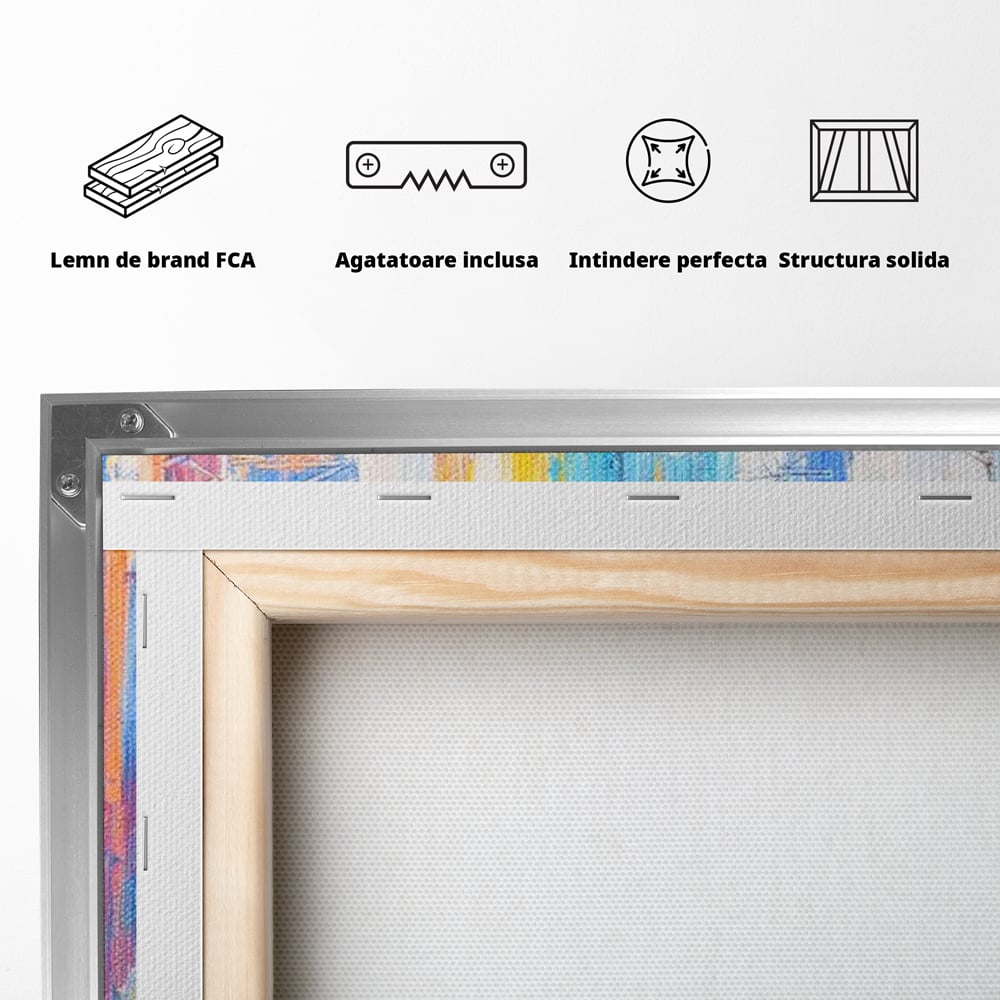 Tablou Canvas Premium LuxCanva® E1035, Ploaie Romantica, Colorit, Ploaie, Imbratisare, Armonie, Comunicare, Living Room, Culori vibrante
