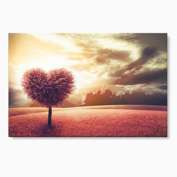 Leinwandbilder Premium LuxCanva® E1036, Heartbeats of the Earth, Baum, Wurzeln, Landschaft, Freamat, Herz, Wohnzimmer, Lebendige Farben