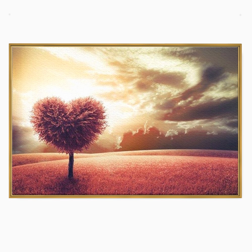 Leinwandbilder Premium LuxCanva® E1036, Heartbeats of the Earth, Baum, Wurzeln, Landschaft, Freamat, Herz, Wohnzimmer, Lebendige Farben