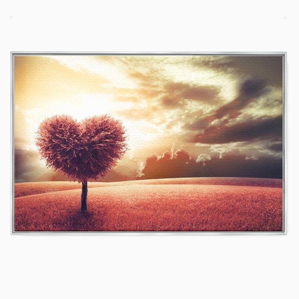 Leinwandbilder Premium LuxCanva® E1036, Heartbeats of the Earth, Baum, Wurzeln, Landschaft, Freamat, Herz, Wohnzimmer, Lebendige Farben