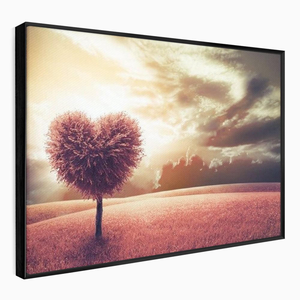 Leinwandbilder Premium LuxCanva® E1036, Heartbeats of the Earth, Baum, Wurzeln, Landschaft, Freamat, Herz, Wohnzimmer, Lebendige Farben
