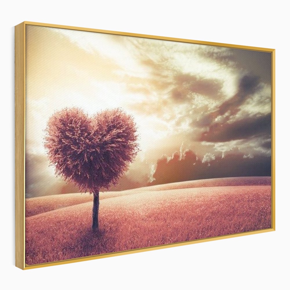 Leinwandbilder Premium LuxCanva® E1036, Heartbeats of the Earth, Baum, Wurzeln, Landschaft, Freamat, Herz, Wohnzimmer, Lebendige Farben