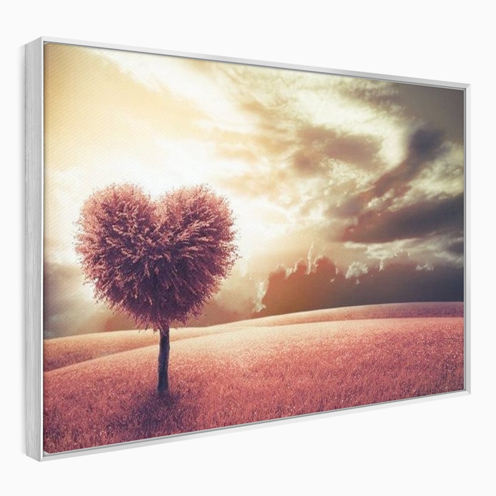 Leinwandbilder Premium LuxCanva® E1036, Heartbeats of the Earth, Baum, Wurzeln, Landschaft, Freamat, Herz, Wohnzimmer, Lebendige Farben