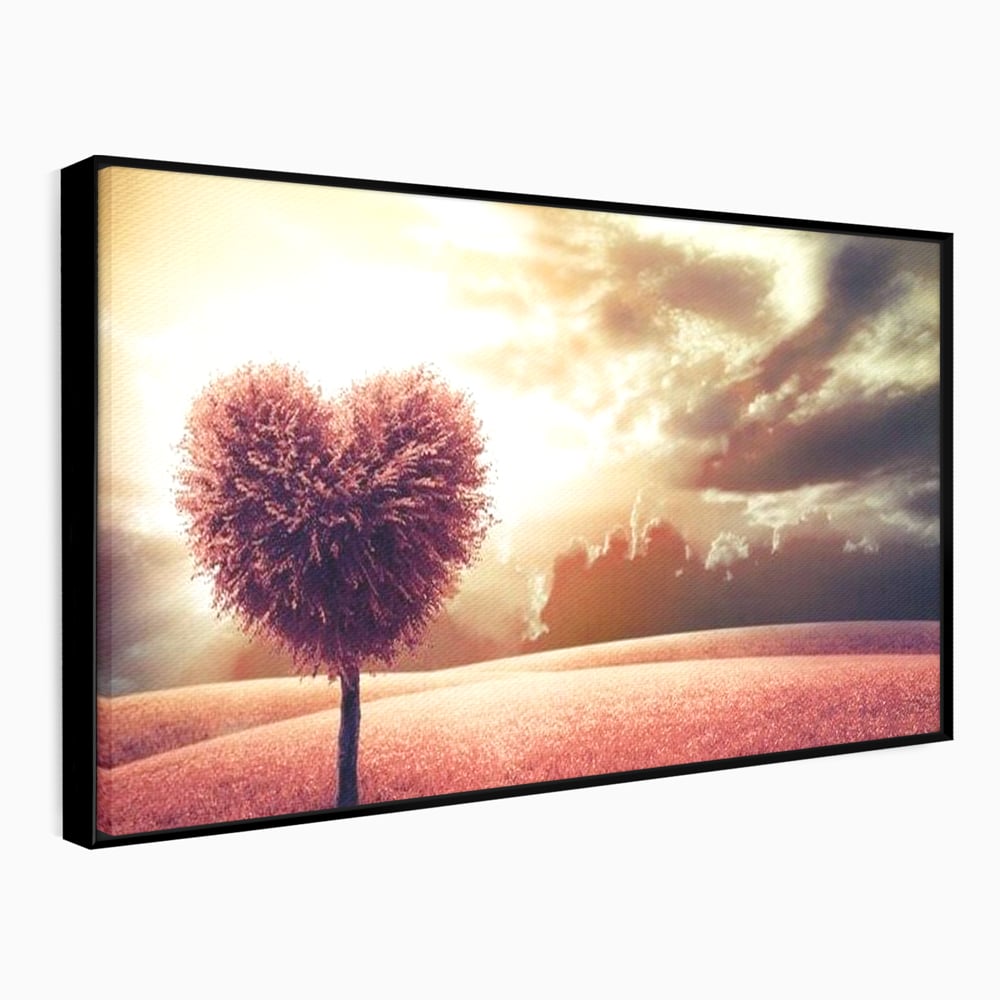 Leinwandbilder Premium LuxCanva® E1036, Heartbeats of the Earth, Baum, Wurzeln, Landschaft, Freamat, Herz, Wohnzimmer, Lebendige Farben