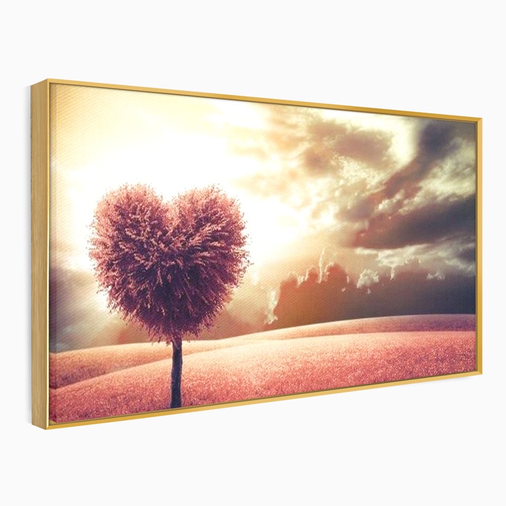 Leinwandbilder Premium LuxCanva® E1036, Heartbeats of the Earth, Baum, Wurzeln, Landschaft, Freamat, Herz, Wohnzimmer, Lebendige Farben