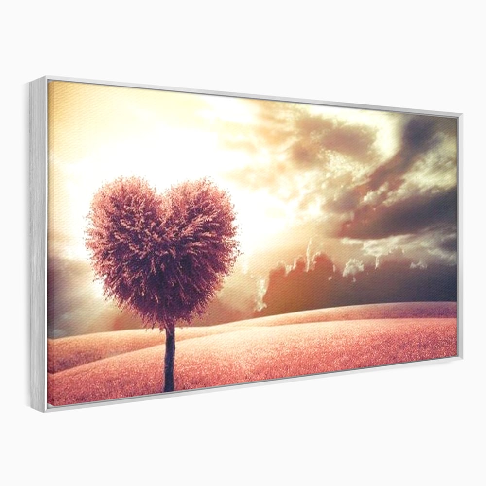 Leinwandbilder Premium LuxCanva® E1036, Heartbeats of the Earth, Baum, Wurzeln, Landschaft, Freamat, Herz, Wohnzimmer, Lebendige Farben