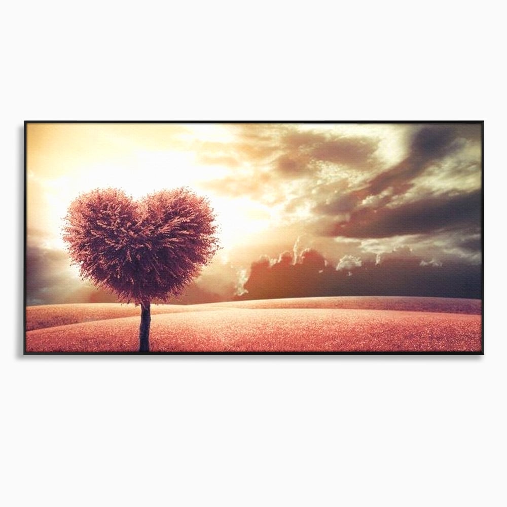 Leinwandbilder Premium LuxCanva® E1036, Heartbeats of the Earth, Baum, Wurzeln, Landschaft, Freamat, Herz, Wohnzimmer, Lebendige Farben