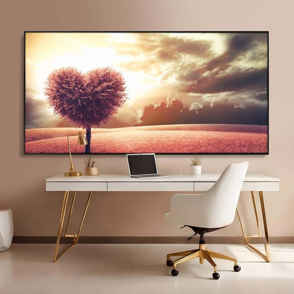 Leinwandbilder Premium LuxCanva® E1036, Heartbeats of the Earth, Baum, Wurzeln, Landschaft, Freamat, Herz, Wohnzimmer, Lebendige Farben