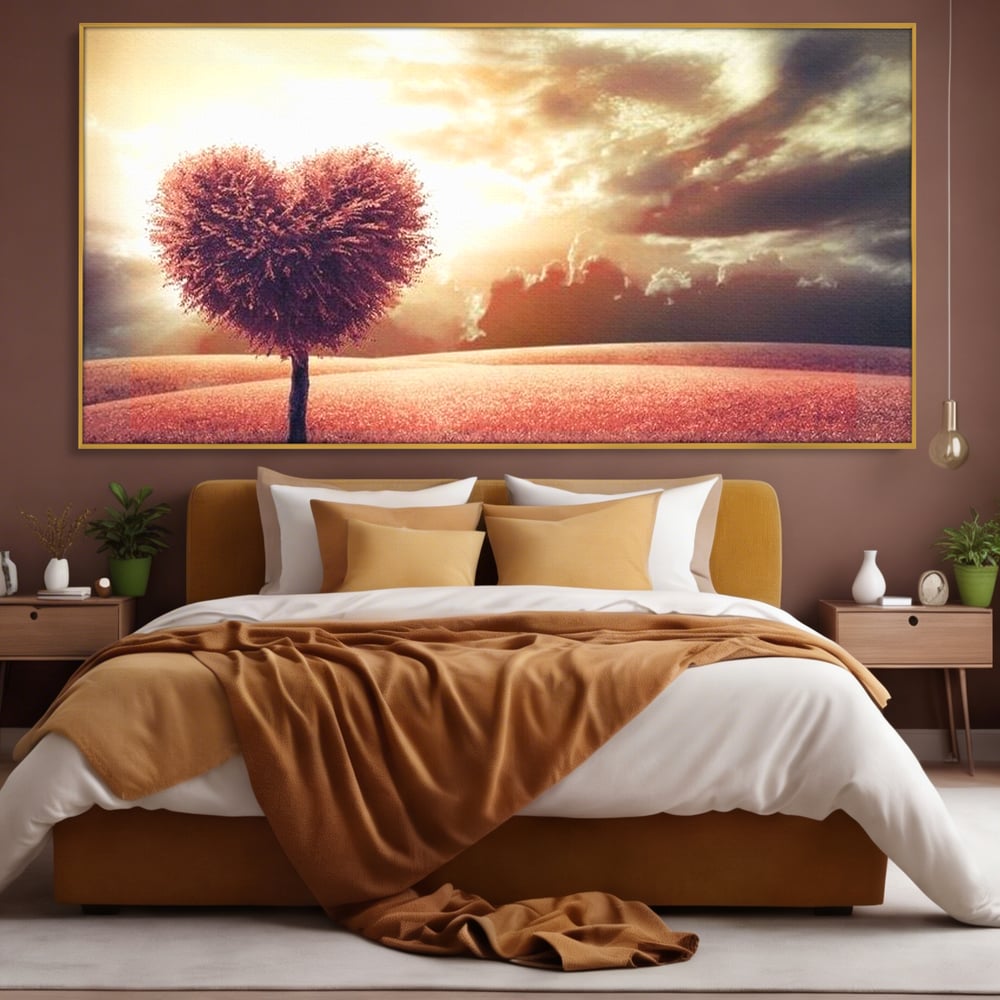 Leinwandbilder Premium LuxCanva® E1036, Heartbeats of the Earth, Baum, Wurzeln, Landschaft, Freamat, Herz, Wohnzimmer, Lebendige Farben
